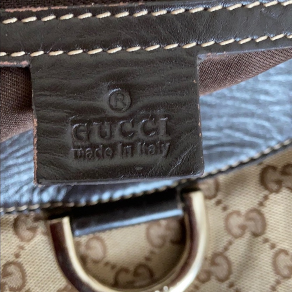 Auth Gucci Brown GG Monogram Abbey D-Ring Hobo Bag - Picture 4 of 16